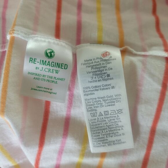 J. Crew Outlet Striped Tie Waist Dress Size Medium NWT - Picture 7 of 7